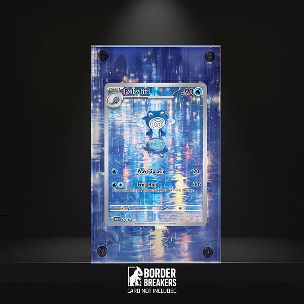 Poliwhirl 176/165 Pokémon Card Extended Art Display Case