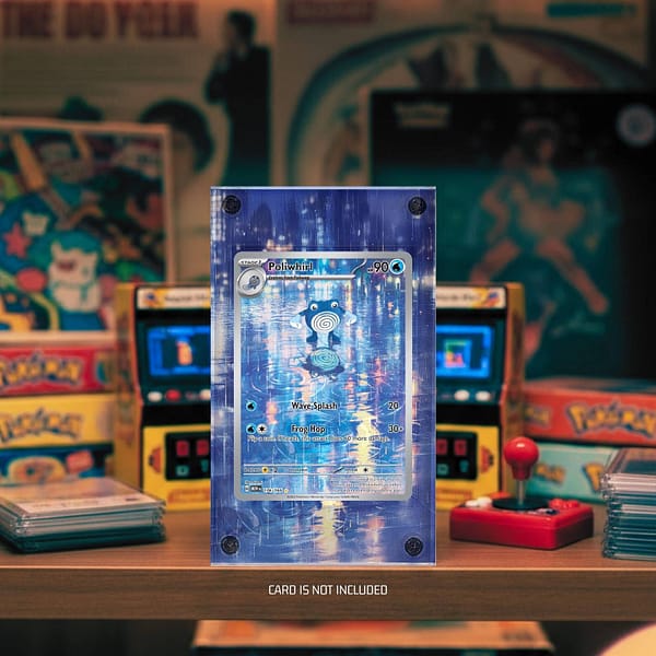 Poliwhirl 176/165 Pokémon Card Extended Art Display Case
