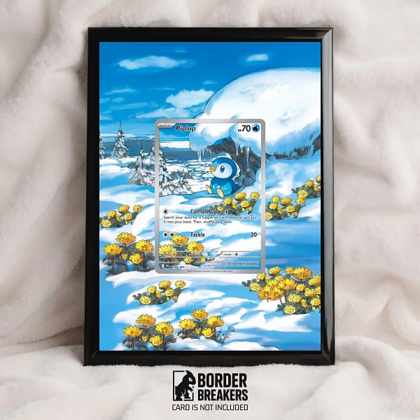 098/094 Piplup Pokemon Card Extended Art Frame 5x7 - Phantasmal Flames