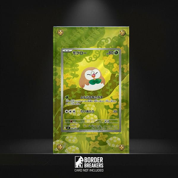 Rowlet 082/080 Pokémon Extended Art Protective Display Case